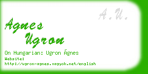 agnes ugron business card
