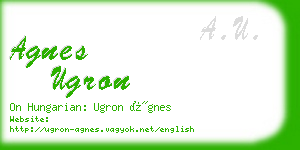 agnes ugron business card